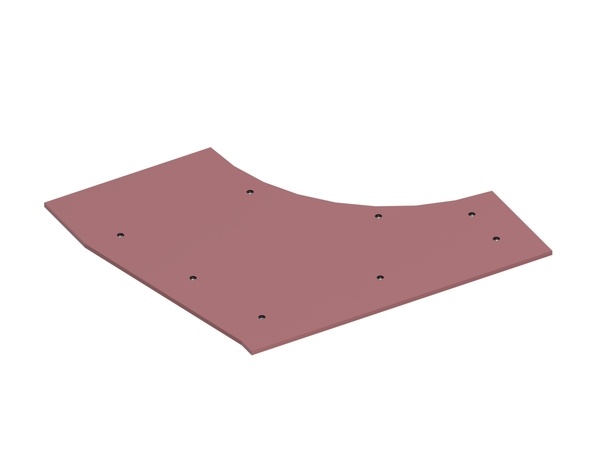 Piastra di usura anteriore 773x663x10, 8x filettature M16, Hardox per Artech Recyclingtechnik GmbH 