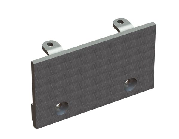 Piastra rinforzata 344x197x70, 2 fori lamati, 2 asole per Lindner Recyclingtech 