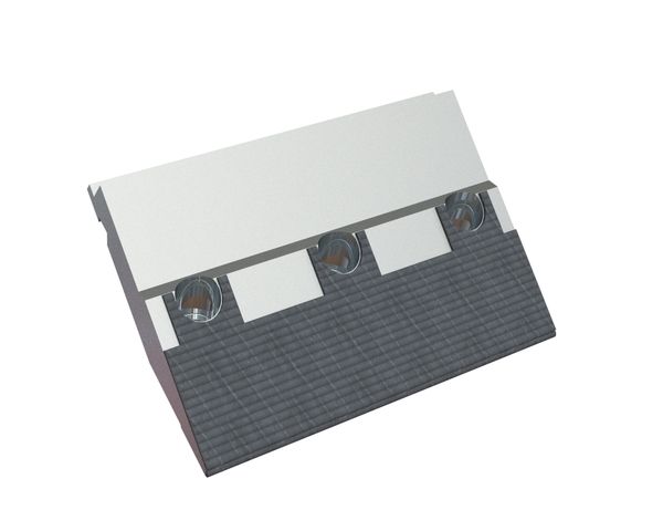 Plaque d’usure pour stator 370x275x60, 3 perçages fraisés Ø27/Ø40, 2x filetage M12, renforcé pour BHS-Sonthofen GmbH 