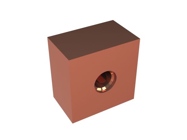 Plaque en cuivre 80x80x50, filetage M24 pour Vecoplan 