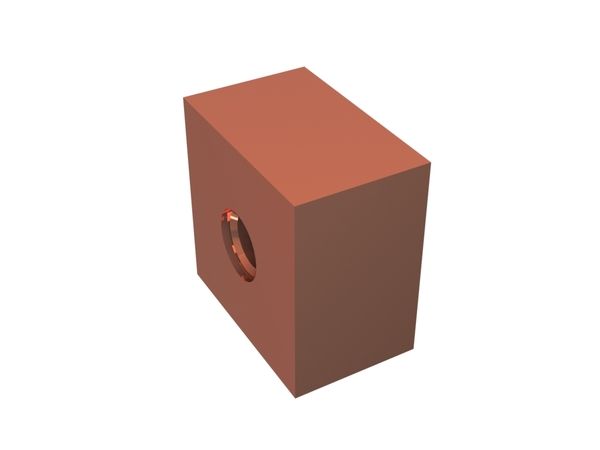 Plaque en cuivre 80x80x50, filetage M24 pour Vecoplan 