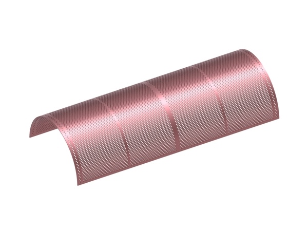 Plateau perforé 1010, épaisseur plateau perf. t=4 perforation Ø5, entretoise 3, Hardox 