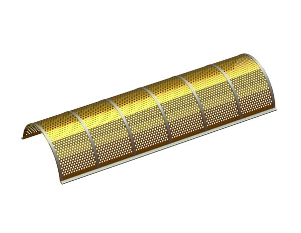 Plateau perforé 1450 large, épaisseur plateau perforé t=3, perforation Ø3, entretoise 2 pour Eldan Recycling 