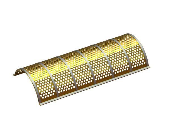 Plateau perforé 978 large épaisseur plateau perforé t=3, perforation Ø2,5 pour Eldan Recycling Eldan FG 952