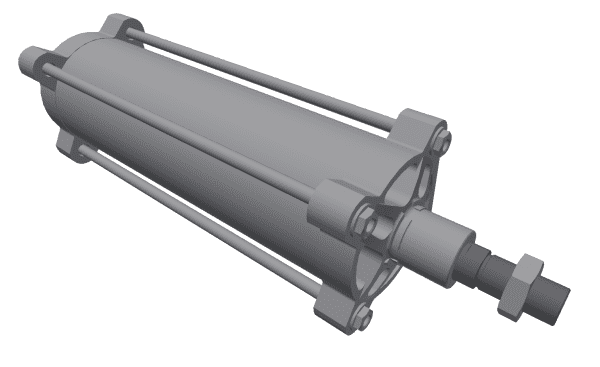 Pneumatic cylinder for Vecoplan LLC (Retech) Vecoplan VAZ 160/200