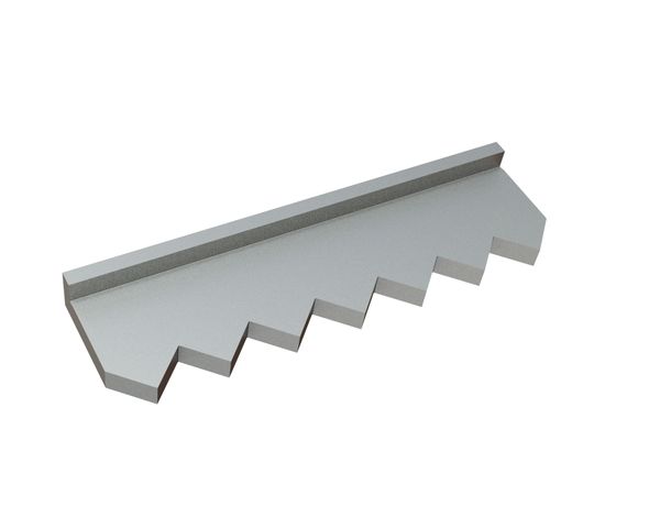 Porta cuchillas estator centro izquierda 454x127x43 Versión 60 para Vecoplan 