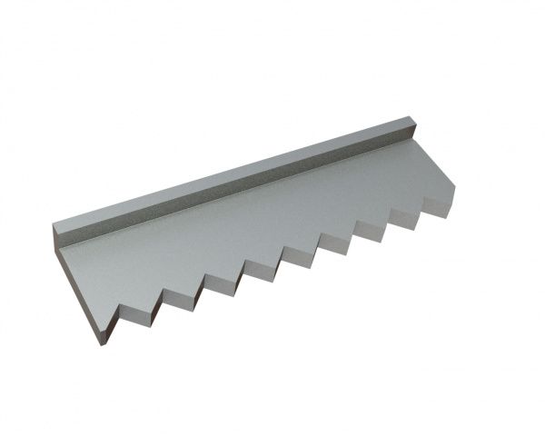 Porta cuchillas estator derecho 414x118x43/23 Versión 40 para Vecoplan 