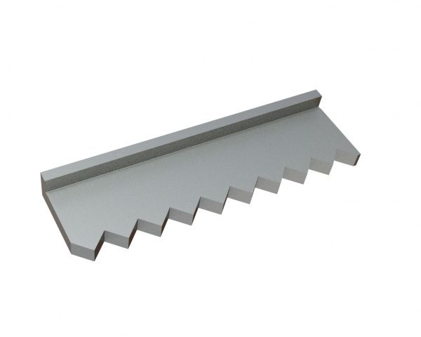 Porta cuchillas estator izquierdo 414x118x43/23 Versión 40 para Vecoplan 