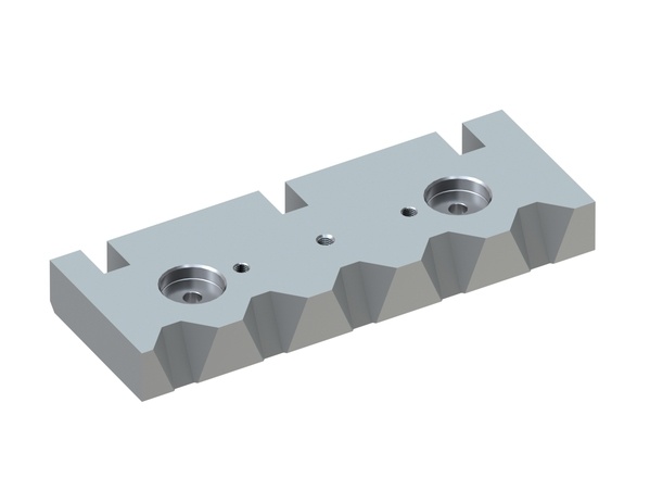 Portacuchillas de estator izquierdo 487x173x55, versión 80 para Vecoplan Vecoplan VEZ