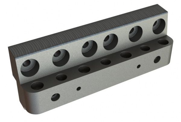 Portacuchillos 2 uds. 388x139x90 6 agujeros avellanados, versión 2x195 para Artech Recyclingtechnik GmbH 