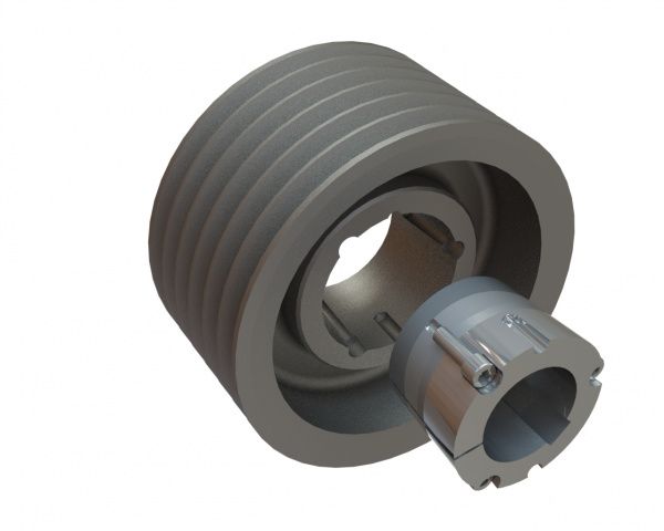 Poulie 8V Ø355, 6 gorges, version douille conique 4545 pour Lindner Recyclingtech Lindner Jupiter