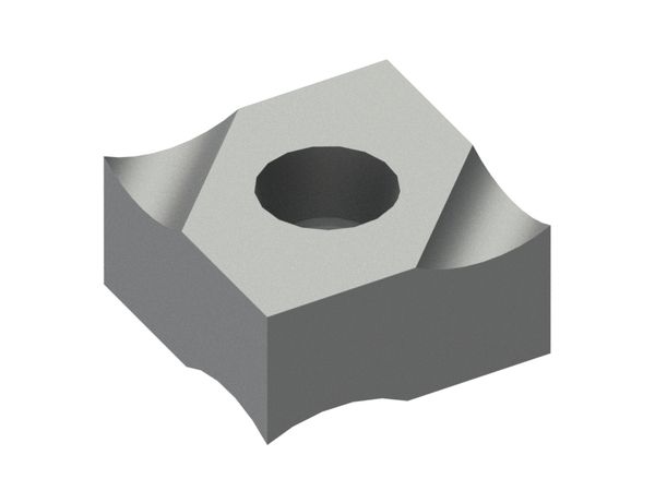 R0 kein Radius Messer 40x40x20 Premium Line, Ø13.5-Bohrung, X-Variante 