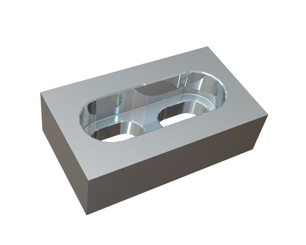 Räummesser 70x40x20, Premium Line, 2 Langlöcher, X-Variante für Untha Untha LR