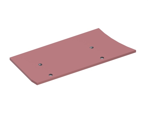 Rear wear plate 420x188x10, 4x M16 threads, Hardox for Artech Recyclingtechnik GmbH 