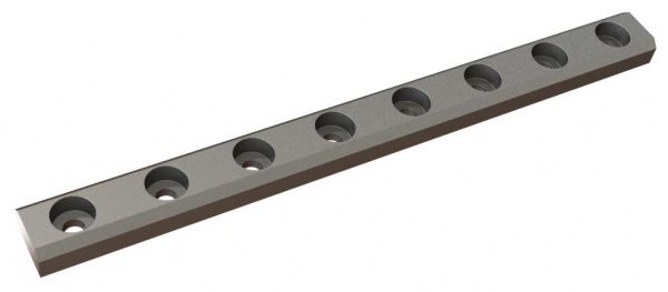 Regleta de cubierta de cuchilla 795x70x36, 8 taladros avellanados para Zerma | AMIS 