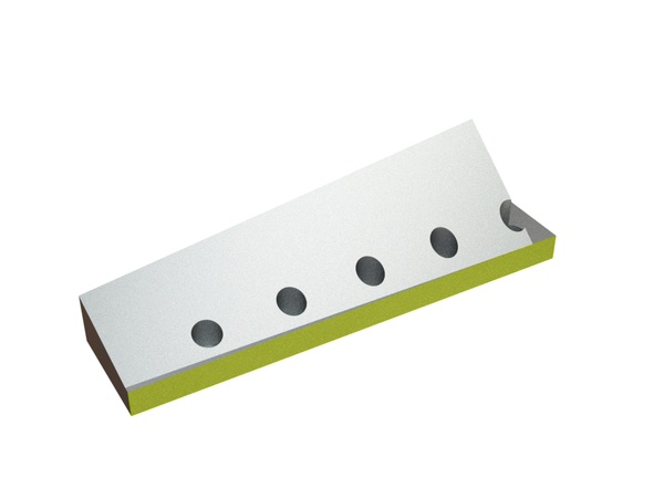 Right guillotine shear knife 544x140x135 Eco Line, 5 countersunk holes Ø23/Ø33 