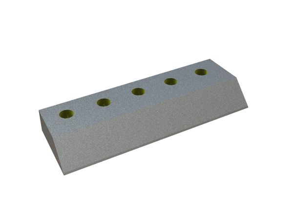 Right rotor knife 320x110x38 Eco Line, 5 holes, X version for Heinrich Dreher Maschinenbau 