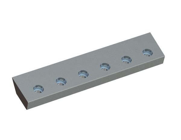 Right rotor knife 510x110x38, PremiumCut, 6 countersunk holes, cutting edge 3x55°/45°, X version for Heinrich Dreher Maschinenbau 