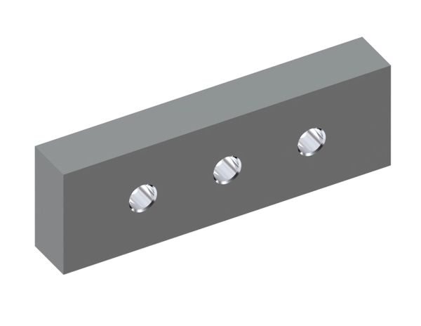 Rotor knife 198x64x30, Premium Line, perforation Ø15, X version 