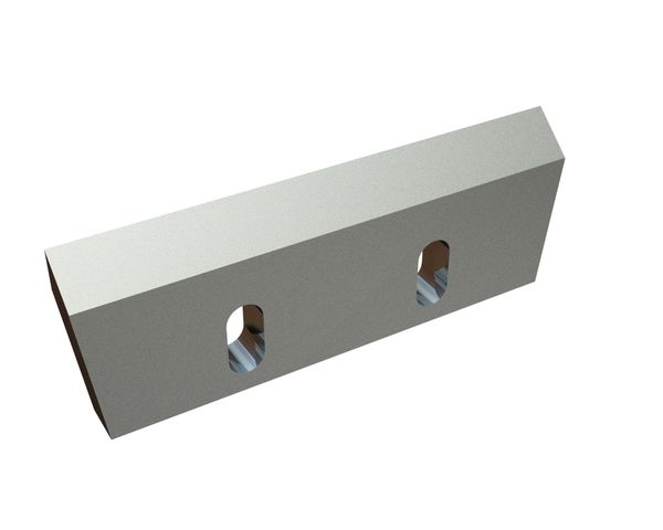 Rotor knife 250x90x22, Premium Line, 2 slotted holes, cutting edge 50°, X version for Zerma | AMIS Zerma GSH 350/500