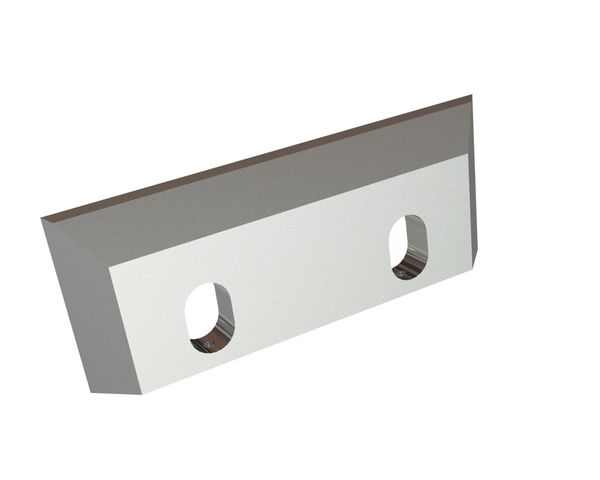 Rotor knife 250x95x20, PremiumCut, 2 slotted holes, cutting edge 5x55°/35°, X version for Wanner Technik GmbH 