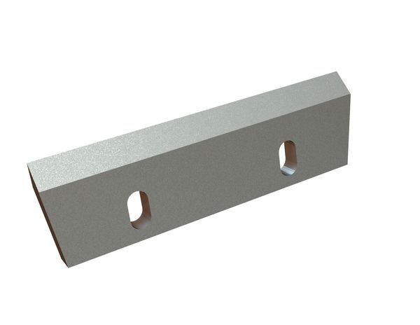 Rotor knife 290x85x18, PremiumCut, 2 slotted holes, cutting edge 45°, X version for ZERMA America LLC Zerma GSC 300/300