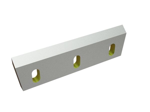 Rotor knife 350x100x22, Eco Line, 3 slotted holes, 2x M12 thread, X version for Zerma | AMIS 