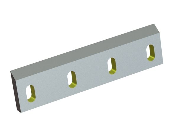 Rotor knife 394x100x22, Eco Line, 4 slotted holes, X version for Neue Herbold 