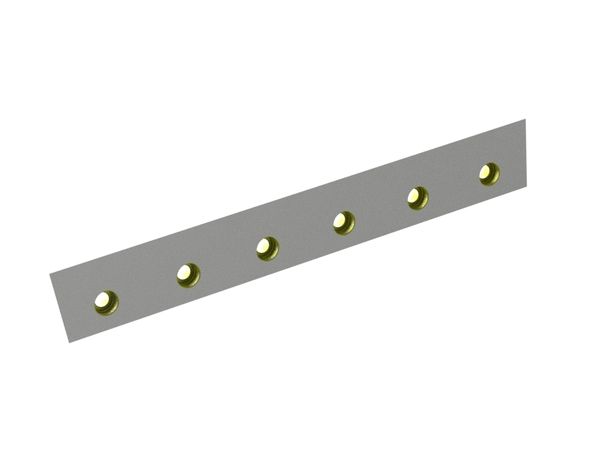 Rotor knife 400x57x16 Eco Line, 6 holes, cutting edge 45°, X version for Heinrich Dreher Maschinenbau 