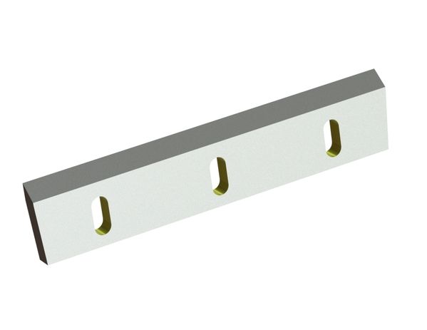 Rotor knife 485x100x22 Eco Line, cutting edge 50°, 2xM10, 3 slotted holes, double-sided end chamfer for Herbold Meckesheim GmbH 
