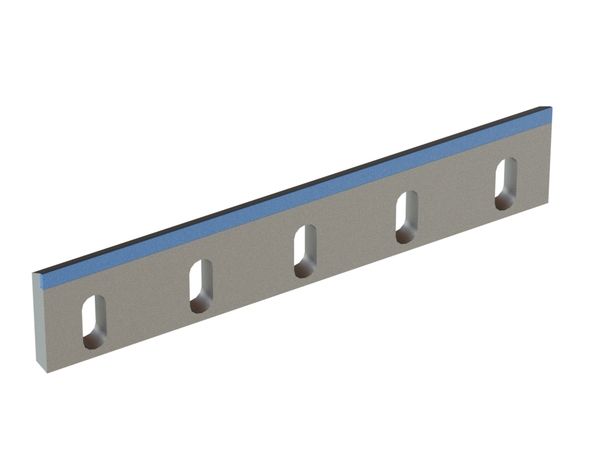 Rotor knife 490x100x20, Hybrid Line, cutting edge 70°, carbide grade H5, 5x slotted holes 22x55 