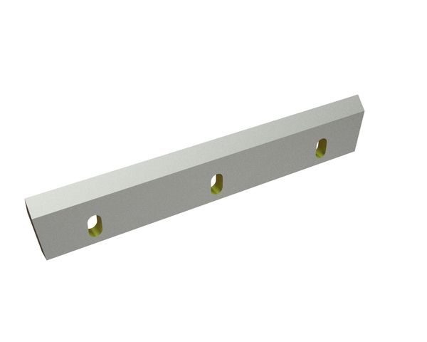 Rotor knife 490x85x18, StandardCut, 3 slotted holes, cutting edge 45°, X version for ZERMA America LLC Zerma GSE 700/1000