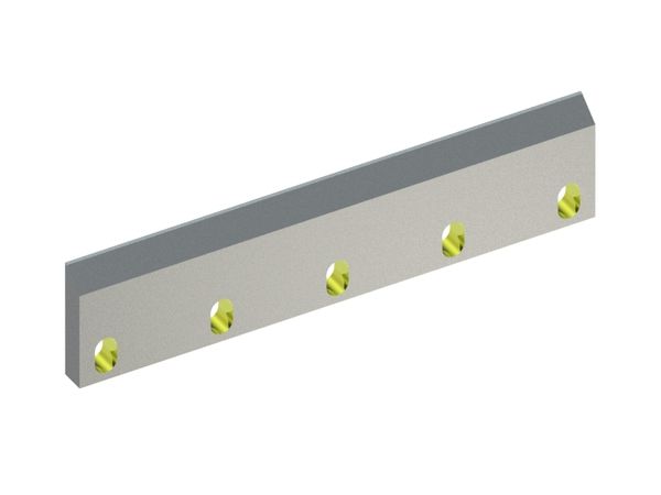 Rotor knife 513x118x25, StandardCut, 5 slotted holes, cutting edge 58°/50°, 8x M12, X version for Tria 