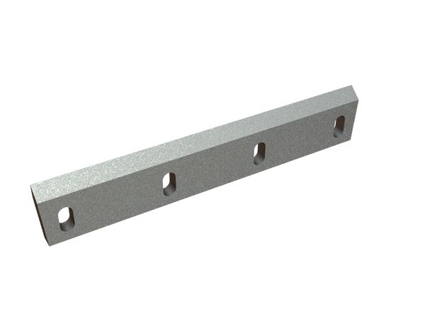 Rotor knife 568x100x22, PremiumCut, cutting edge 50°, 2xM10, 2xM12, double-sided end chamfer for Herbold Meckesheim USA - Resource Recycling Systems Inc. Herbold SML 45/60