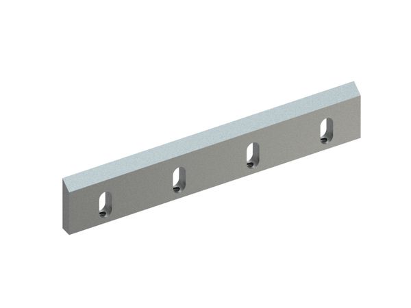 Rotor knife 600x110x24, PremiumCut, 4 slotted holes, cutting edge 55°, 4xM16, X version 