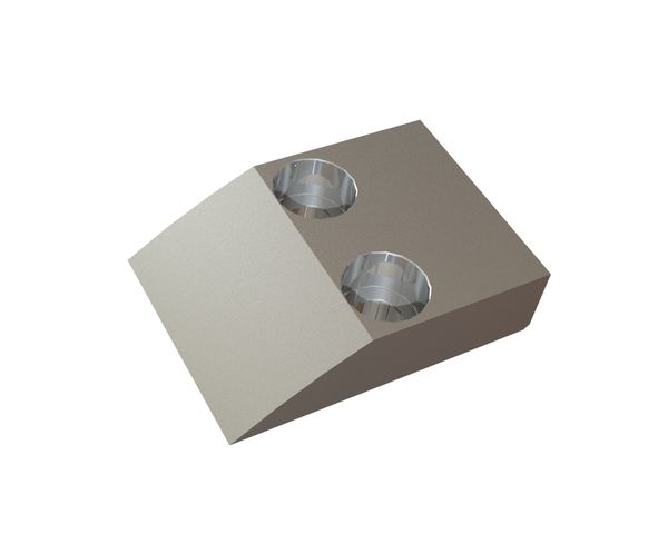 Rotor knife, 80x57x20, Premium Line, 2 countersunk holes, W version for Herbold Meckesheim USA - Resource Recycling Systems Inc. 
