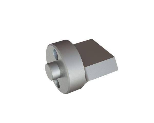 Rotor knife 90x115x90 Eco Line 2 counter-sunk holes, edge 55°, B1-version for Zeno Zerkleinerungsmaschinen Zeno ZZM 2000