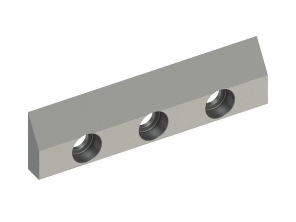Rotor knife 95x25x8, Premium Line, 3 countersunk holes, cutting edge 33°, W version 