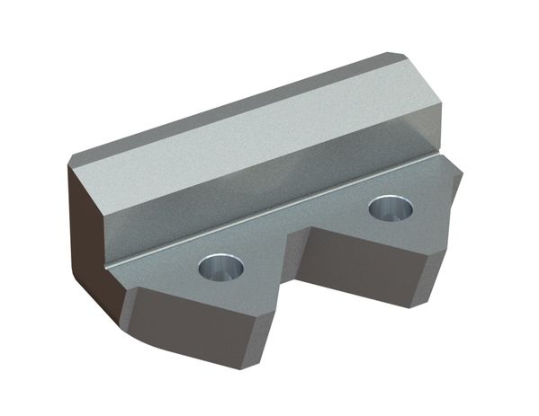 Rotor knife holder 2T RR 159x67x94, 2 teeth, radius right, for rotor knives t=25 mm for Eldan Recycling 