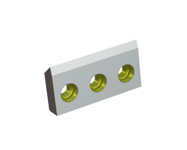 Rotor knife right 189x98x34, Eco Line, 3 countersunk holes, cutting edge 55°, version X for Herbold Meckesheim USA - Resource Recycling Systems Inc. Herbold SMS 80/120