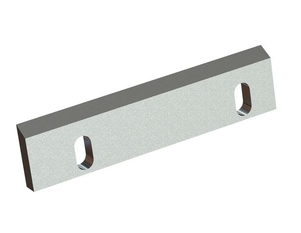 Rotor knife right 334x79x20, PremiumCut, 2 slotted holes, cutting edge 60°, 2x M8 thread 