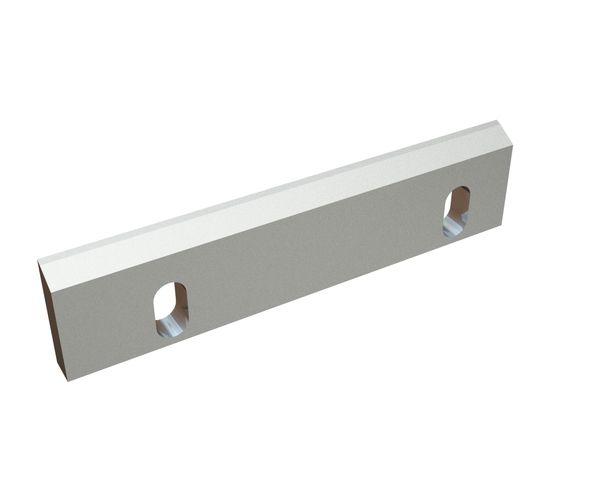 Rotor knife right 334x79x20, PremiumCut, 2 slotted holes, cutting edge 60°/70°, Y version for Reto Recyclingtechnik 