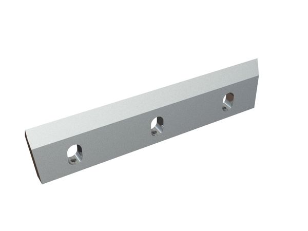 Rotor knife right 390x93x20, PremiumCut, 3 slotted holes, cutting edge 9x18° (front) / 30° for Rapid Granulator AB 