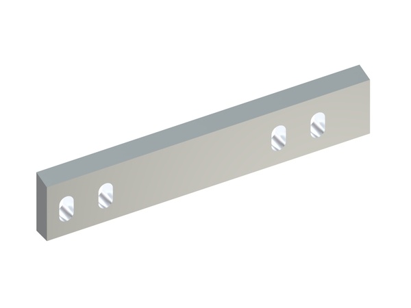 Rotor knife right 495x95x28, Premium Line, 4 long holes, cutting edge 75°, X-variant 