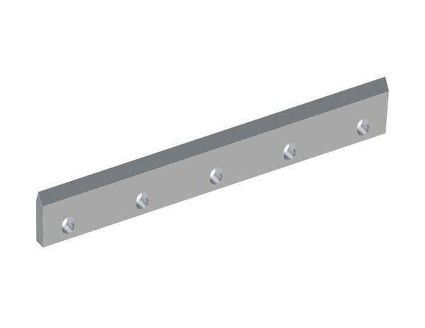 Rotor knife right 503x79x17, PremiumCut, 5 slotted holes, 2xM8, cutting edge 20°/35°, W version 