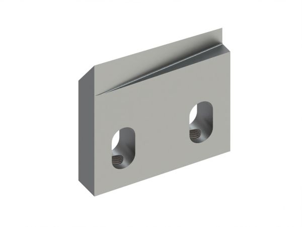 Rotor knife right-hand 50x49x10, cutting edge 40°, 2 slotted holes, PremiumCut, X version 