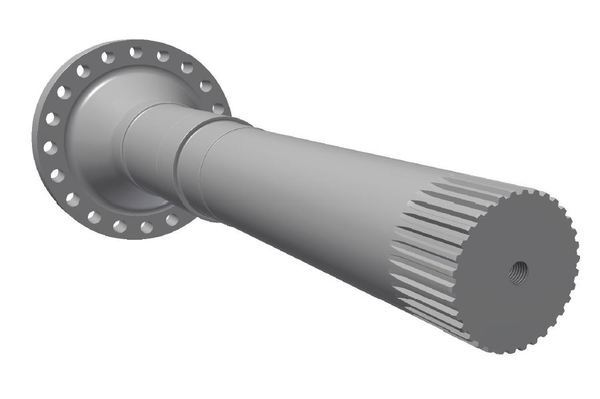 Rotor shaft drive side floating bearing PC25, version for flange connection, with shrink disc for Vecoplan Vecoplan VNZ