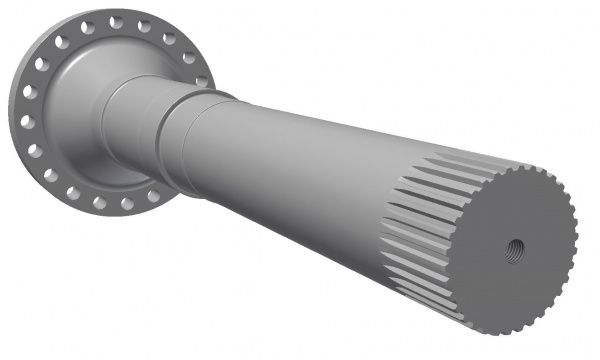 Rotor shaft, drive unit side (floating bearing) for Vecoplan LLC (Retech) 