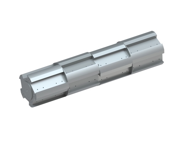 Rotor shaft L=1600, armored para Eldan Recycling 