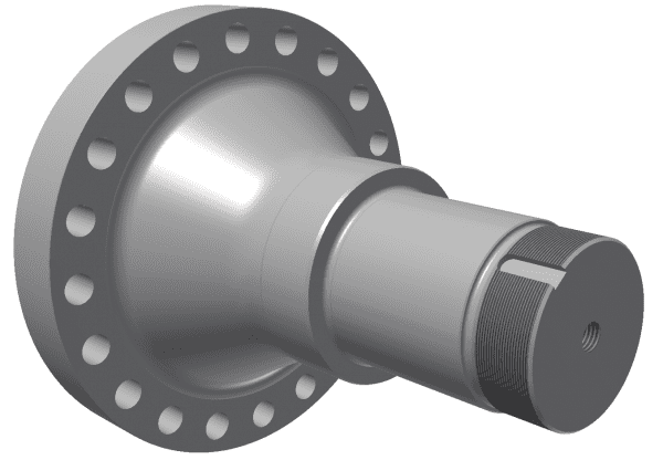 Rotor shaft opposite drive side for Vecoplan Vecoplan VAZ